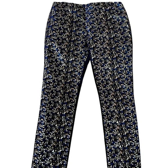 Badgley Mischka chromatic and  cotton cigarette pants size S - Picture 1 of 6